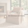 71781-AB - Ellington Slipcovered Slope Arm Swivel Accent Chair | Sienna Fabric-Fixed Chair