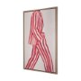 102890-FL - Walking Striped Suit by Mercana Studio Hand-Embellished Textured Framed Canvas Artwork