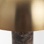 71526 - Lume Brown Marble w/ Brass Dome Shade Table Lamp