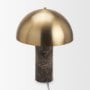 71526 - Lume Brown Marble w/ Brass Dome Shade Table Lamp