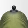 71529 - Oliva Fluted Green Glass w/ Black Metal Table Lamp