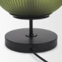 71529 - Oliva Fluted Green Glass w/ Black Metal Table Lamp