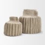 71560 - Jiya 12" Natural Ardi Paper Mache Double Handle Pot