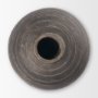 71563 - Sironi Black Terracotta Ribbed Decorative Vase