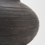 71563 - Sironi Black Terracotta Ribbed Decorative Vase