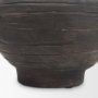 71563 - Sironi Black Terracotta Ribbed Decorative Vase