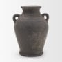 71564 - Creta Black Terracotta Double Handle Vase