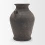 71564 - Creta Black Terracotta Double Handle Vase