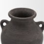 71564 - Creta Black Terracotta Double Handle Vase