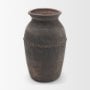 71566 - Creta Black Scalloped Terracotta Planter Vase