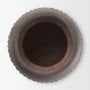71566 - Creta Black Scalloped Terracotta Planter Vase