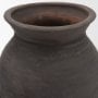 71566 - Creta Black Scalloped Terracotta Planter Vase