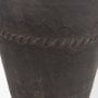 71566 - Creta Black Scalloped Terracotta Planter Vase