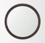 71600 - Bramwell 36" Dark Brown Wood Framed Heritage Round Mirror