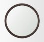 71601 - Bramwell 48" Dark Brown Wood Framed Heritage Round Wall Mirror