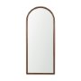 71602 - Durham Medium Brown Wood Framed Arched Floor Mirror