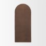 71602 - Durham Medium Brown Wood Framed Arched Floor Mirror
