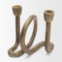 71626 - Serpens Brass Metal Narrow Candleholder