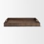71627 - Strata Fluted Brown Walnut Wooden Decortative Tray