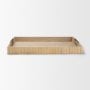 71628 - Strata Fluted White-Washed Wooden Decortative Tray
