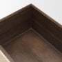 71629 - Chord Woven Frame w/ Brass Handle Decorative Box Set