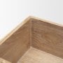 71630 - Chord Woven White-Washed w/ Brass Handle Decorative Box Set