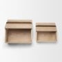 71630 - Chord Woven White-Washed w/ Brass Handle Decorative Box Set