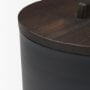 71632 - Voss Black Metal w/ Dark Brown Lid Canister Set