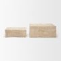 71633 - Tulum White-Washed Wood Parquet Decorative Box Set