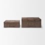 71634 - Tulum Brown Wood Parquet Decorative Box Set