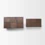 71634 - Tulum Brown Wood Parquet Decorative Box Set
