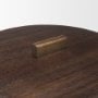 71639 - Voss Brass Metal w/ Dark Wood Lid Canister