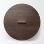 71639 - Voss Brass Metal w/ Dark Wood Lid Canister