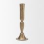 71640 - Whitlock Large Antique Brass Metal Taper Candle Holder