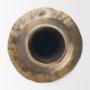 71640 - Whitlock Large Antique Brass Metal Taper Candle Holder
