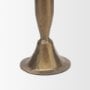 71640 - Whitlock Large Antique Brass Metal Taper Candle Holder