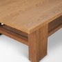 71912 - Carmel Rectangular Coffee Table | Raffia w/ Brown Wood