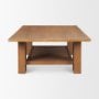 71912 - Carmel Rectangular Coffee Table | Raffia w/ Brown Wood