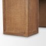 71914-AB - Carmel Rectangular Dining Table | 94" | Raffia w/ Brown Wood