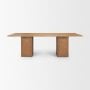 71914-AB - Carmel Rectangular Dining Table | 94" | Raffia w/ Brown Wood