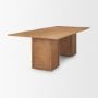 71914-AB - Carmel Rectangular Dining Table | 94" | Raffia w/ Brown Wood