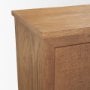 71915 - Carmel 4-Door Closed Sideboard | 82" | Raffia w/ Brown Wood