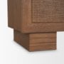 71918 - Carmel Closed Media Console | 80" | Raffia w/ Brown Wood