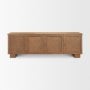 71918 - Carmel Closed Media Console | 80" | Raffia w/ Brown Wood