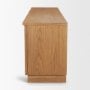 71918 - Carmel Closed Media Console | 80" | Raffia w/ Brown Wood