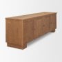 71918 - Carmel Closed Media Console | 80" | Raffia w/ Brown Wood