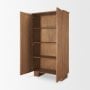 71919 - Carmel 2-Door Tall Cabinet | 78" | Raffia w/ Brown Wood