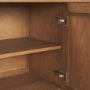 71918 - Carmel Closed Media Console | 80" | Raffia w/ Brown Wood
