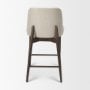 71921 - Abbie Curved Back Counter Stool | Oatmeal Fabric w/ Dark Brown Wood
