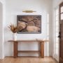71913 - Carmel Console Table | Raffia w/ Brown Wood